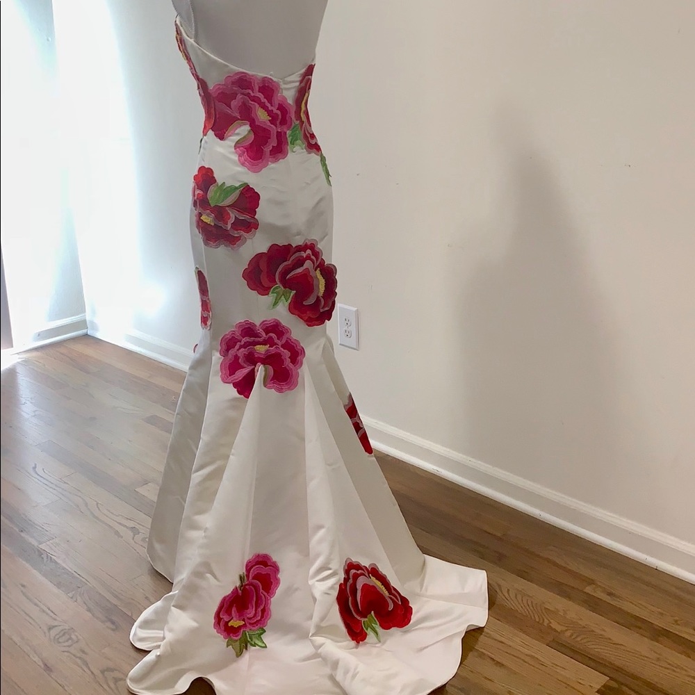 Jovani couture flower dress